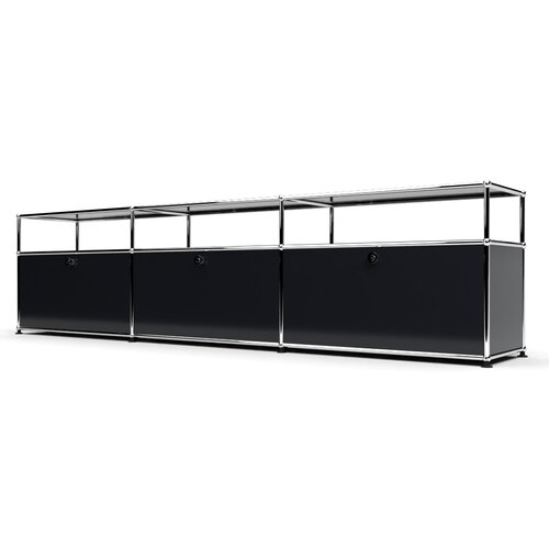 TV-Board 1x3 mit 3 Klapptüren, mit Ablage