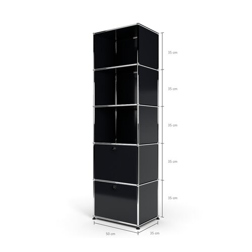Wandregal 50 5x1 mit 2 Klapptüren